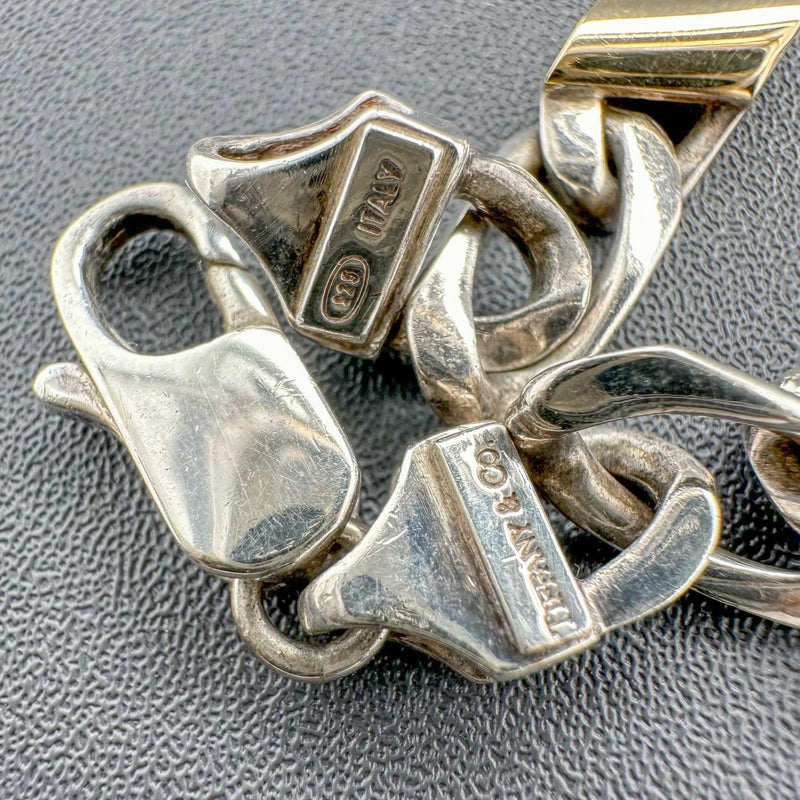 Estate Tiffany & Co. SS 14 Vintage Curblink Chain Bracelet - Walter Bauman Jewelers