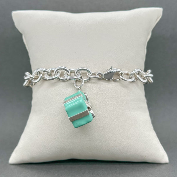 Estate Tiffany & Co. SS Blue Present Bracelet - Walter Bauman Jewelers