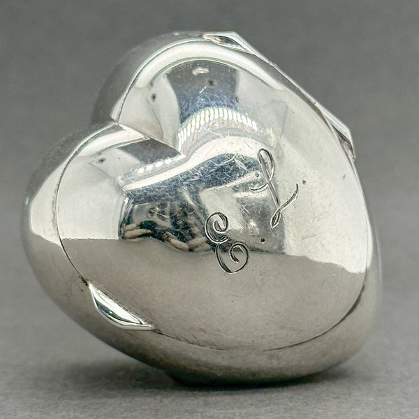 Estate Tiffany & Co SS Vintage Heart Shaped Pill Box - Walter Bauman Jewelers