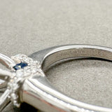 Estate Vera Wang 14K W Gold Love 0.1ctw H-I/SI1-2 & Sapphire Eng. Ring Mounting - Walter Bauman Jewelers