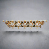 Estate Victorian 10 / 14K Y Gold 1.83ctw I-J/SI2-I1 Diamond Brooch - Walter Bauman Jewelers