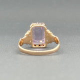 Estate Victorian 10K R Gold 3.51ct Amethyst Ring - Walter Bauman Jewelers