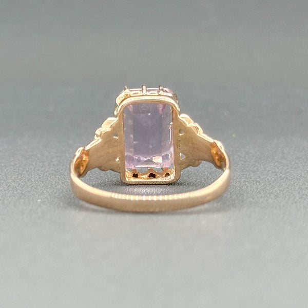 Estate Victorian 10K R Gold 3.51ct Amethyst Ring - Walter Bauman Jewelers