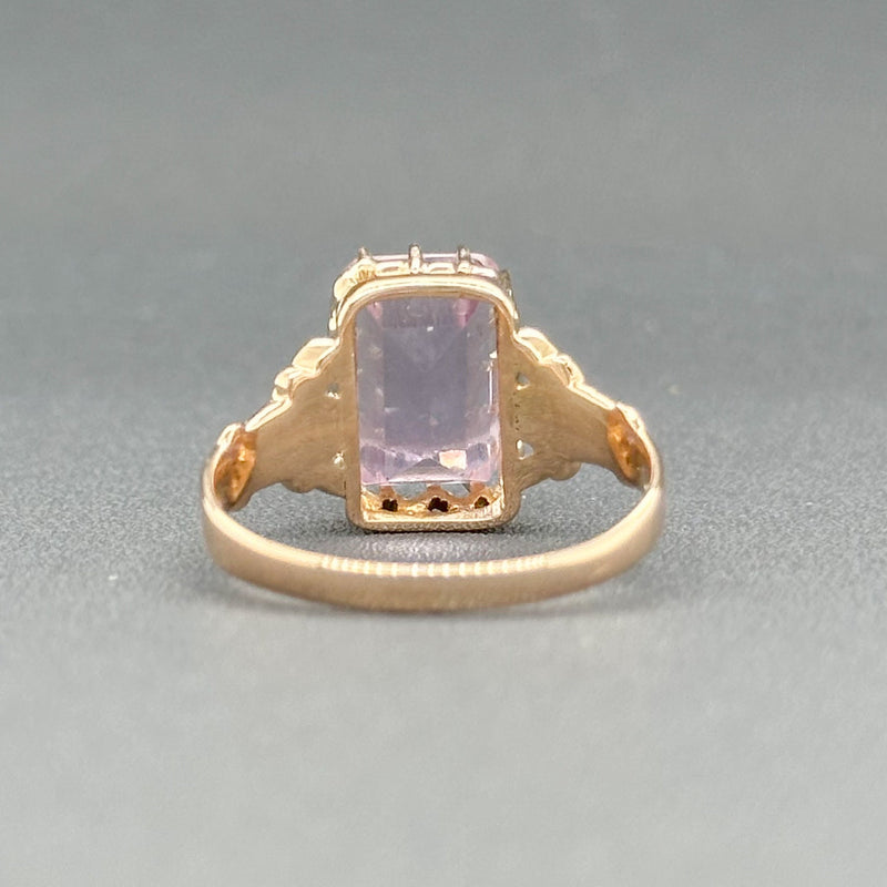 Estate Victorian 10K R Gold 3.51ct Amethyst Ring - Walter Bauman Jewelers