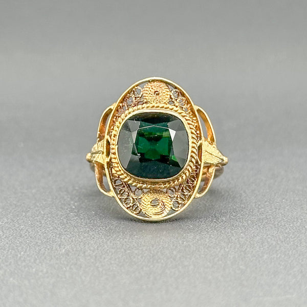 Estate Victorian 21K R Gold 2.54ct Diopside Ring - Walter Bauman Jewelers