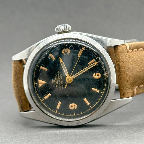 Estate Vintage Rolex Explorer Automatic Men’s Watch ref#6350 - Walter Bauman Jewelers