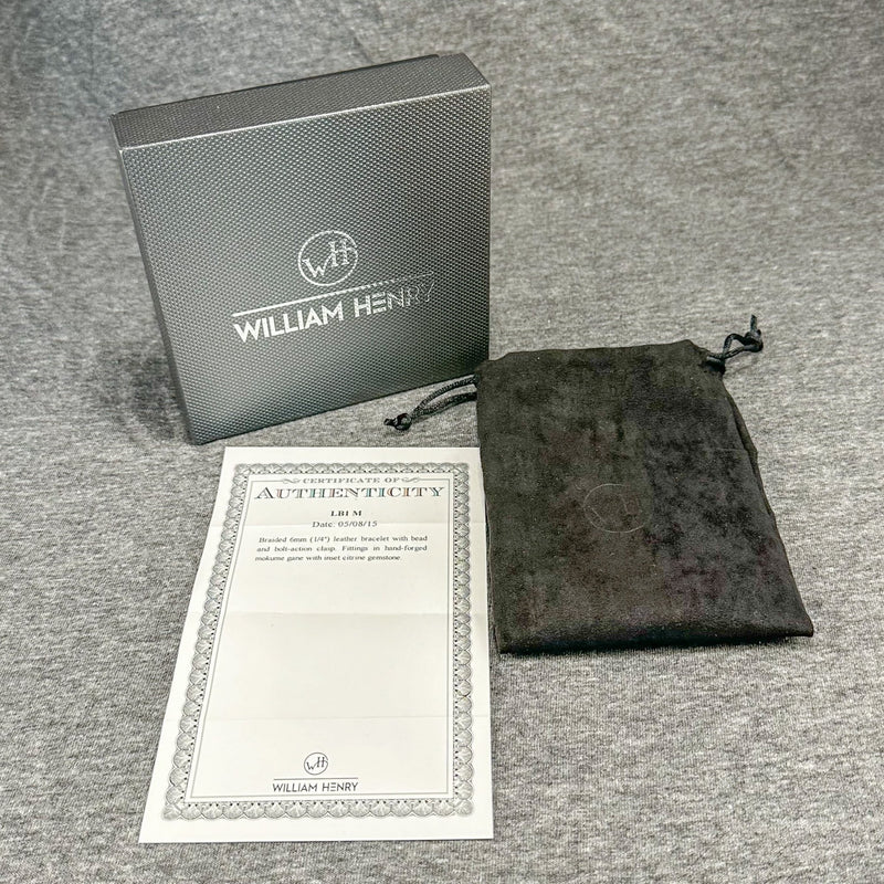 Estate William Henry LB1M Box & Pouch EMPTY 8 - Walter Bauman Jewelers