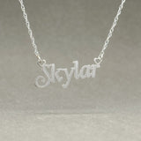 Estate14K W Gold Skylar Name Necklace - Walter Bauman Jewelers