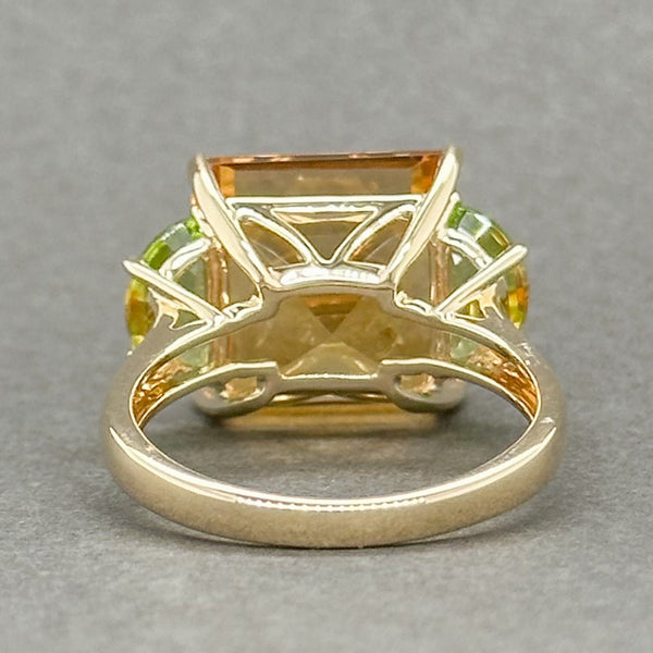 Estate14K Y Gold 7.85ct Citrine & 1.82cttw Peridot Ring - Walter Bauman Jewelers