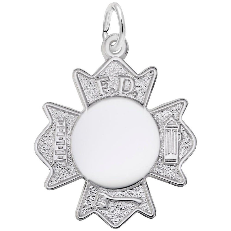 Fire Department Badge Charm - Walter Bauman Jewelers