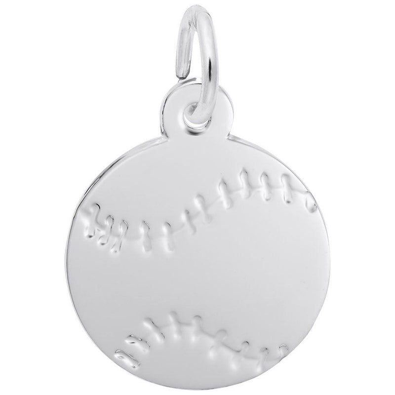 Flat Baseball Charm - Walter Bauman Jewelers