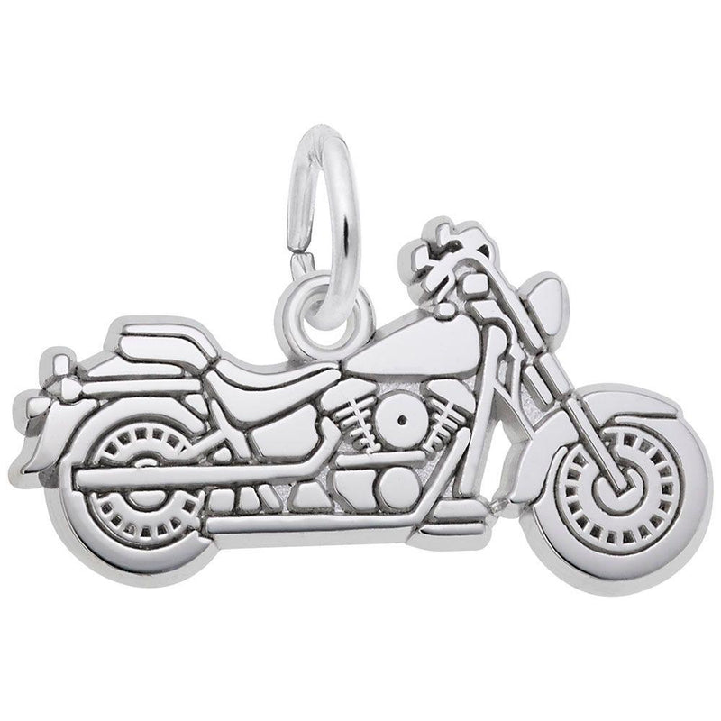 Flat Motorcycle Charm - Walter Bauman Jewelers