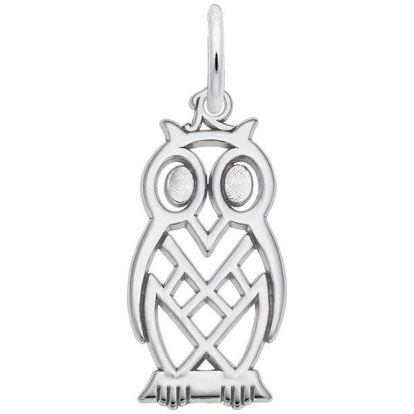 Flat Owl Charm - Walter Bauman Jewelers