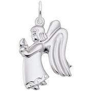Flat Praying Angel Girl Charm - Walter Bauman Jewelers