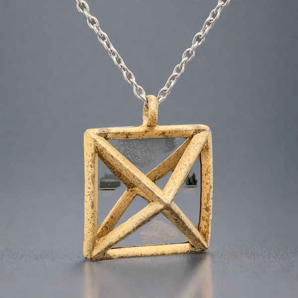 Frederic Duclos YGP SS Pyramid Pendant - Walter Bauman Jewelers