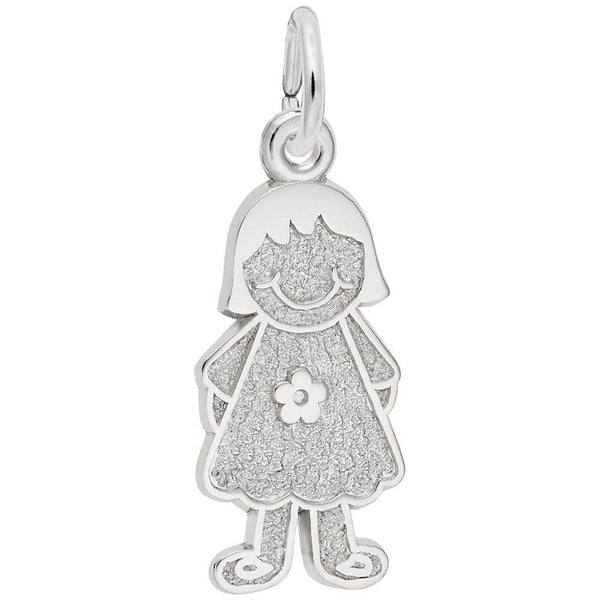 Girl with Flower Dress Charm - Walter Bauman Jewelers