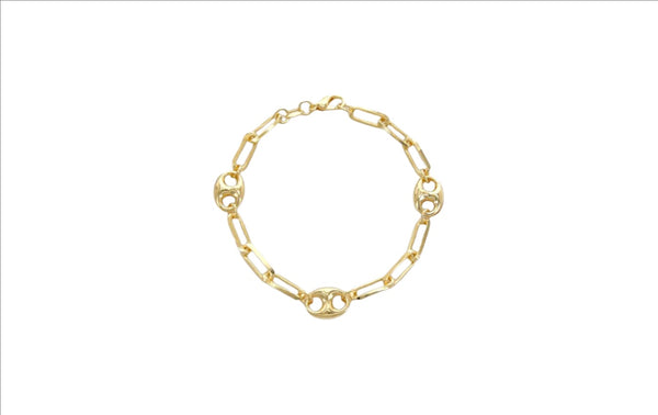 Gold Filled Mariner Paperclip Link Bracelet - Walter Bauman Jewelers