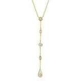 Gold Over Sterling Silver CZ Necklace - Walter Bauman Jewelers