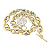 Gold Plated Steel Mariner Link Choker Necklace - Walter Bauman Jewelers