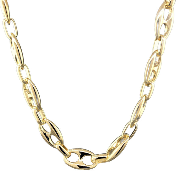 Gold Plated Steel Mariner Link Choker Necklace - Walter Bauman Jewelers