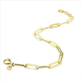 Gold Plated Sterling Silver 4.6mm Paperclip Bracelet - Walter Bauman Jewelers