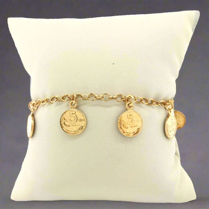 GP Sterling Silver 8 Coin Bracelet - Walter Bauman Jewelers