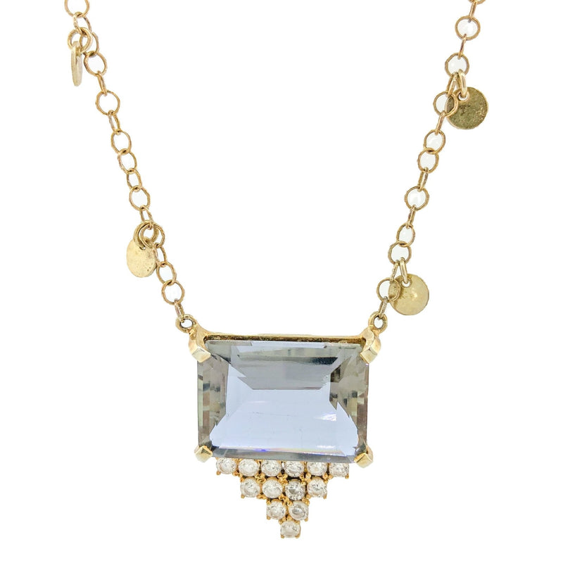 GP Sterling Silver Quartz & CZ Necklace - Walter Bauman Jewelers