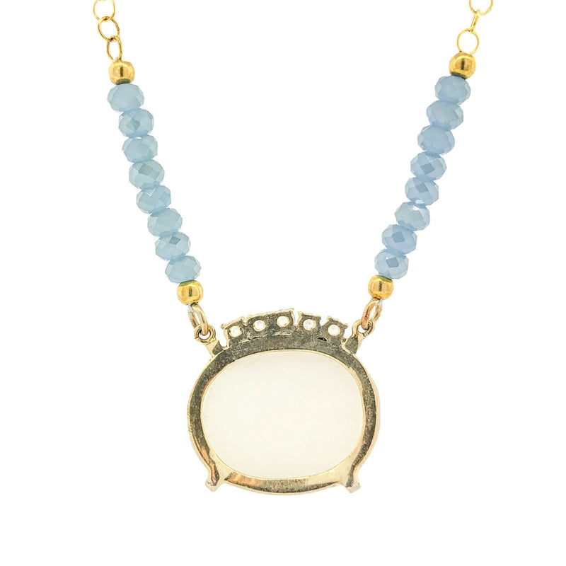 GP Sterling Silver White & Blue Quartz Necklace - Walter Bauman Jewelers