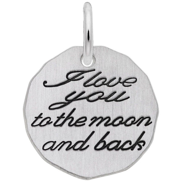I Love You to the Moon and Back Tag Charm - Walter Bauman Jewelers