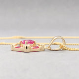 Estate 14K Y Gold 0.70cttw Ruby & 0.08cttw H-I/SI Diamond Pendant - Walter Bauman Jewelers