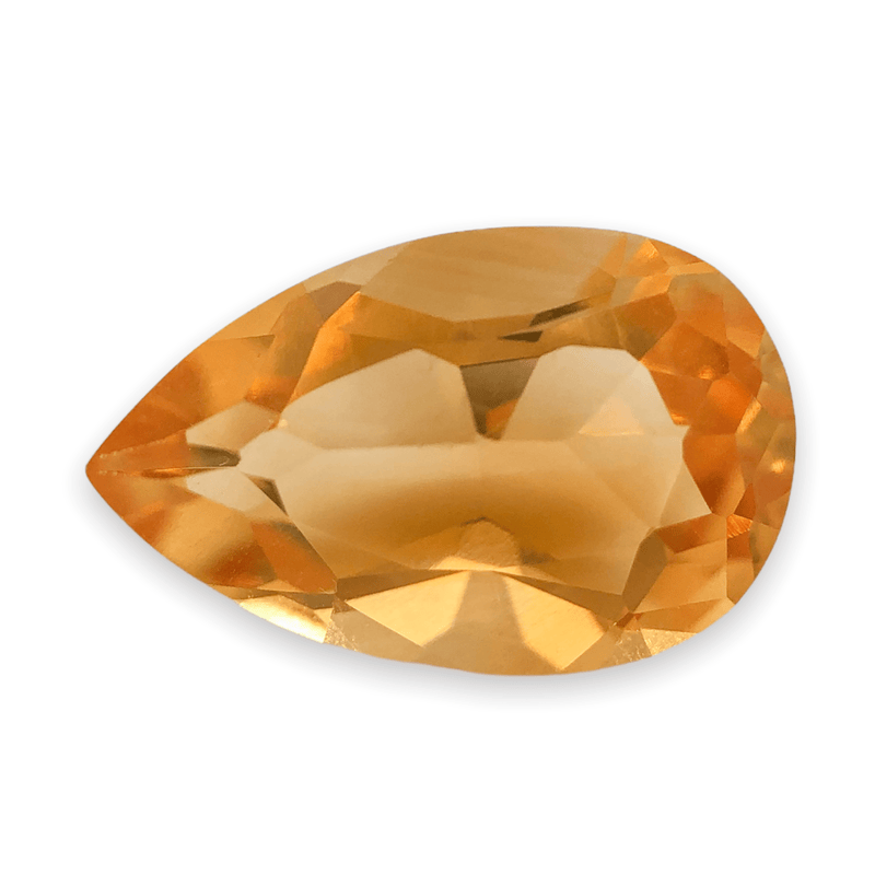 Estate Citrine Pear 4.44ct Loose Stone - Walter Bauman Jewelers