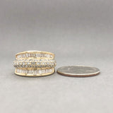 Estate 14K Y Gold 2cttw H-I/SI1-2 Diamond Wide Ring - Walter Bauman Jewelers