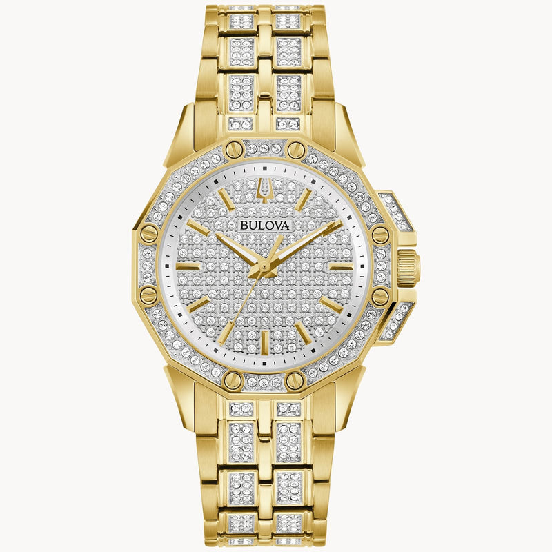 Ladies Bulova Watch with Crystals 98L302 - Walter Bauman Jewelers