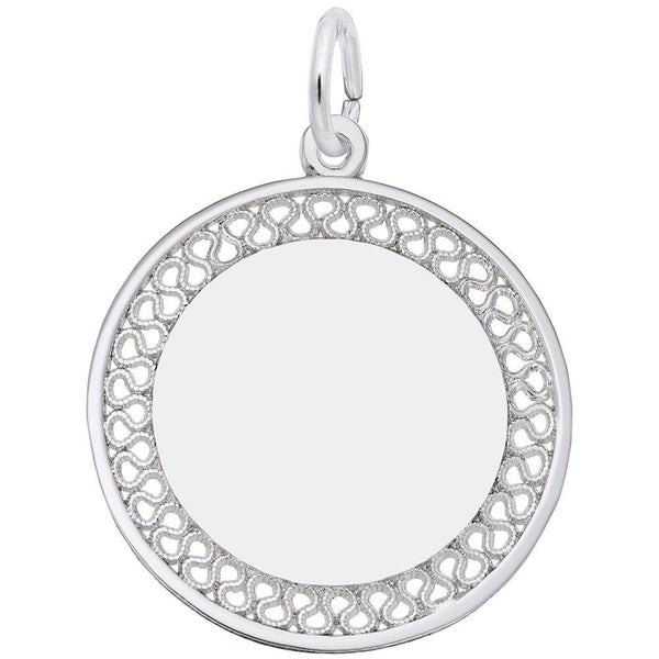 Large Filigree Disc Charm - Walter Bauman Jewelers