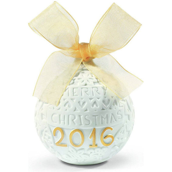 Lladro 2016 Christmas Ball Gold - Walter Bauman Jewelers