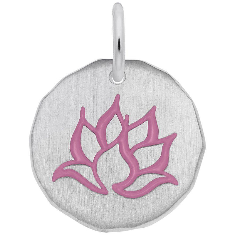Lotus Flower Tag Charm - Walter Bauman Jewelers