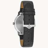 Men's Bulova Watch Black Leather Strap 96A133 - Walter Bauman Jewelers
