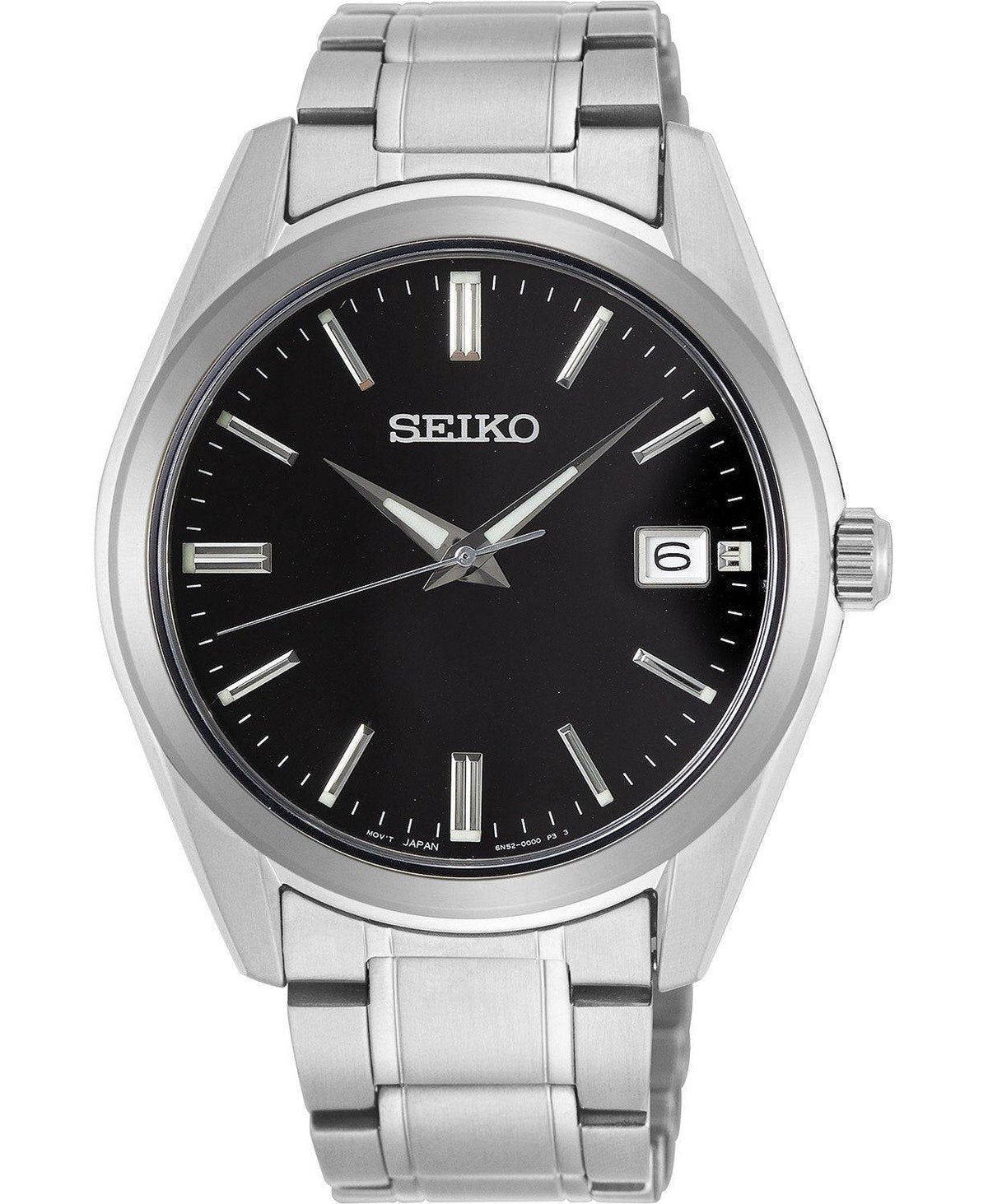 Men's Seiko Essentials Stainless Steel Black Dial SUR311