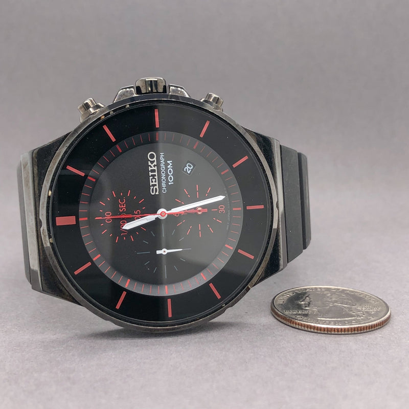 Men's Seiko Neo-Sport Black Chrono Watch 7T92-0NG0-2N3615 - Walter Bauman Jewelers