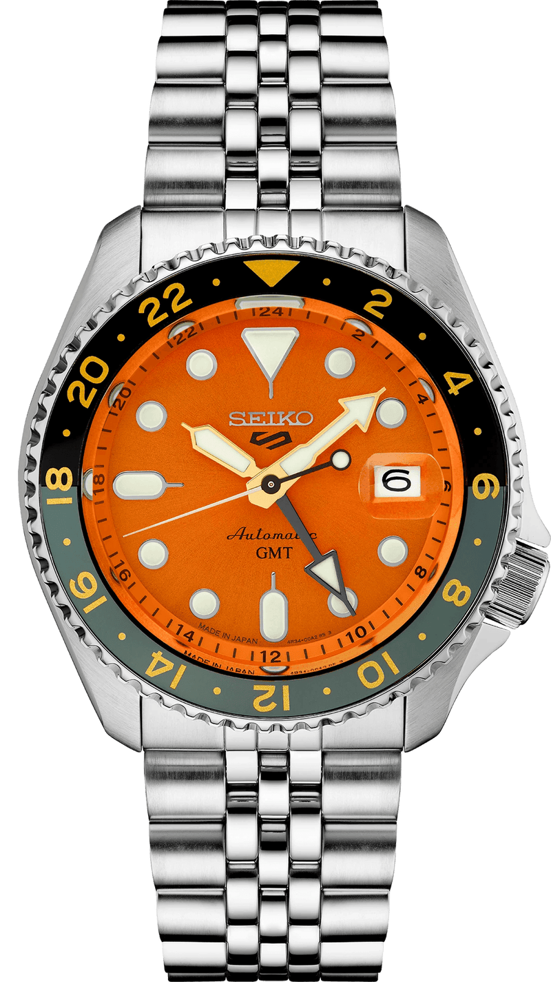 Men's Seiko Watch Orange Dial SSK005 - Walter Bauman Jewelers