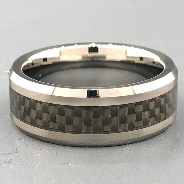 Men's Tungsten & Carbon Fiber 8mm Ring - Walter Bauman Jewelers