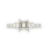 Platinum 0.35ctw H-I/SI1 Diamond Eng. Ring Mounting - Walter Bauman Jewelers