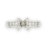 Platinum 0.3ctw G/SI1 Diamond Eng. Ring Mounting - Walter Bauman Jewelers