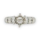 Platinum .46ctw Diamond Mounting - Walter Bauman Jewelers
