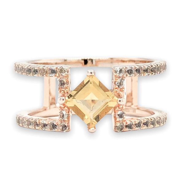 RGP Citrine & White Topaz Ring - Walter Bauman Jewelers