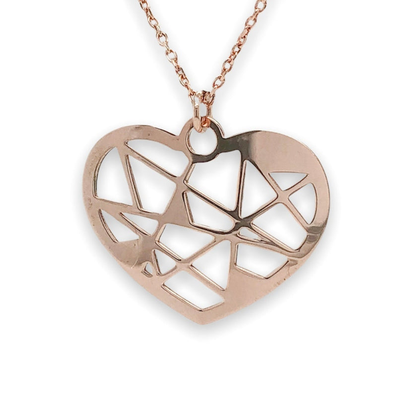 RGP SS Geometric Heart Pendant - Walter Bauman Jewelers