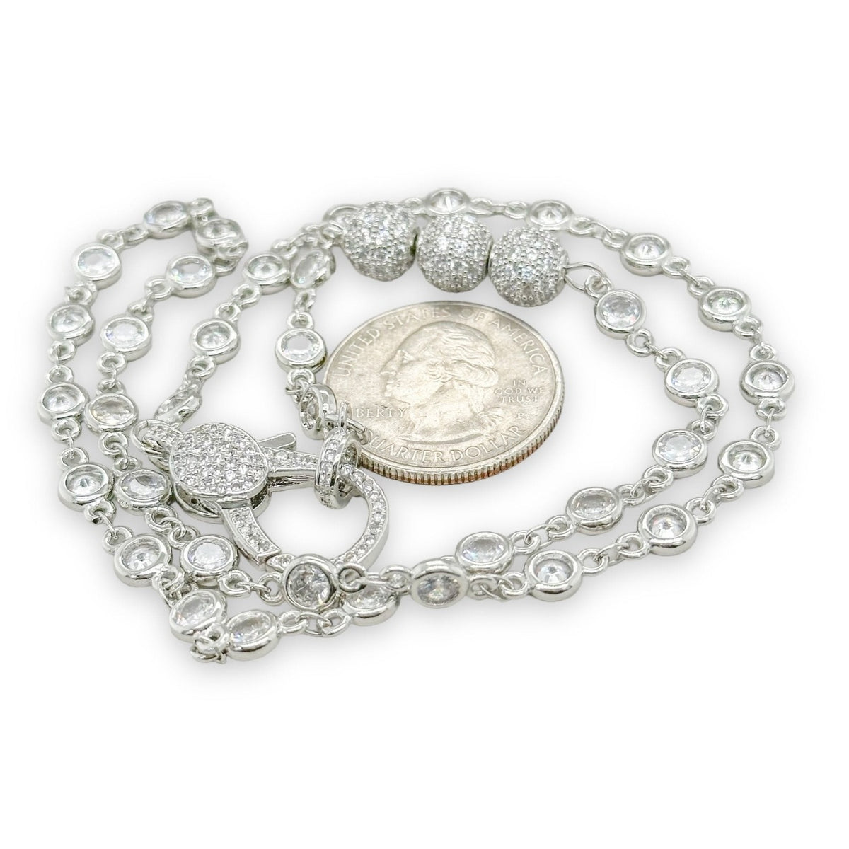 Rhodium Plated Over Brass 18