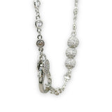 Rhodium Plated Over Brass18" CZ Chain Necklace - Walter Bauman Jewelers