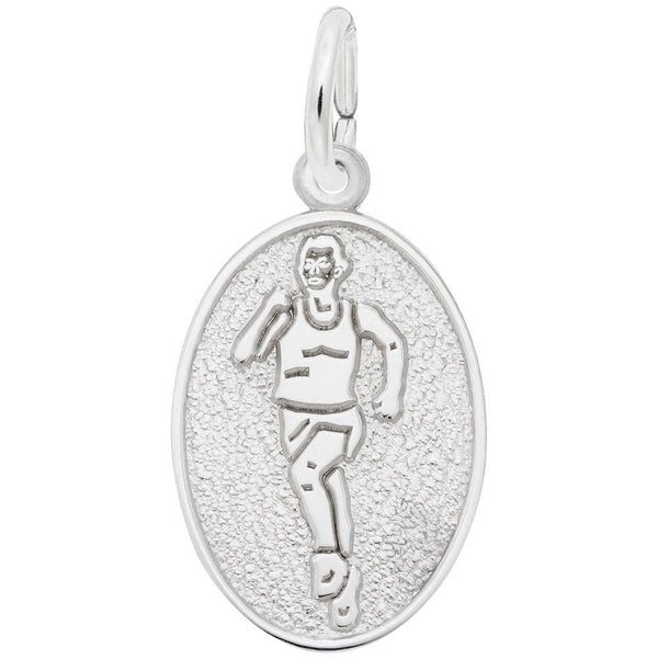 Runner Oval Disc Charm - Walter Bauman Jewelers