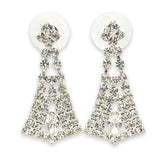 Silver Plated Eiffel Tower Swarovski Crystal Dangle Earrings - Walter Bauman Jewelers